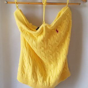 RL Yellow Sweater Halter Top